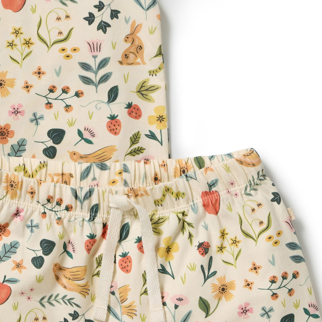 Wilson + Frenchy Summer Garden Organic Short Sleeved Pyjamas