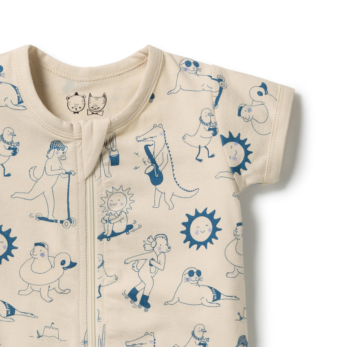 Wilson + Frenchy Tout est Magique Organic Boyleg Zipsuit