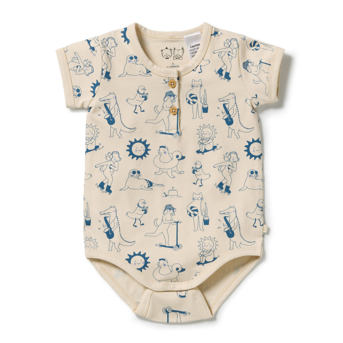 Wilson + Frenchy Tout est Magique Organic Henley Bodysuit