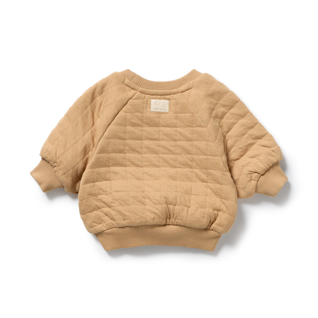 Wilson + Frenchy Honey Fawn Organic Quilted Sweat