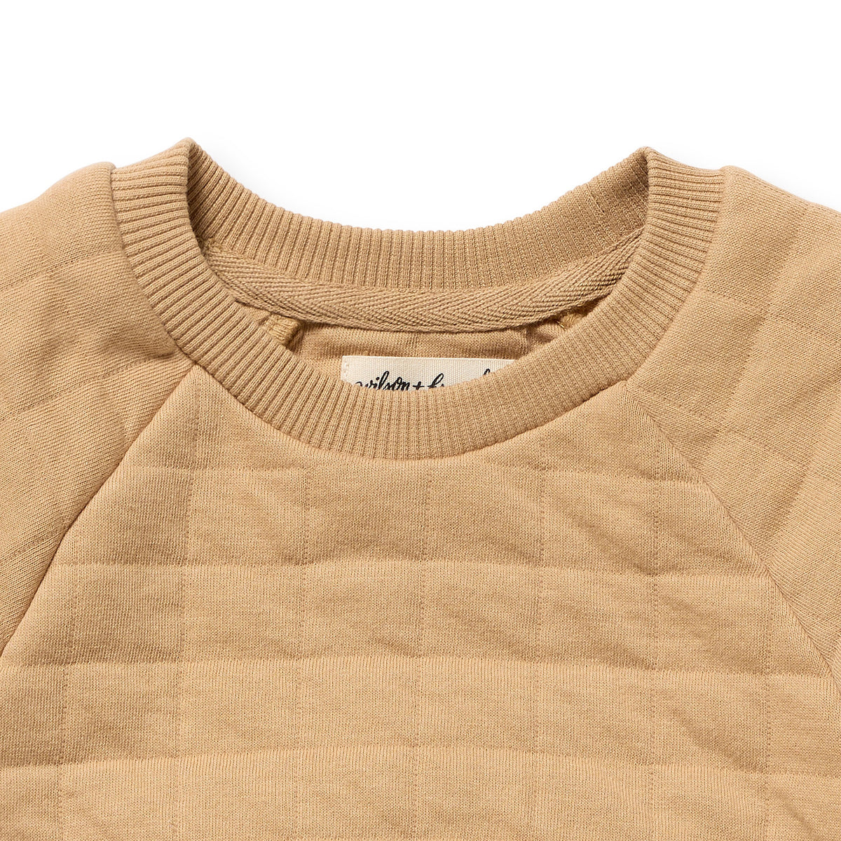 Wilson + Frenchy Honey Fawn Organic Quilted Sweat