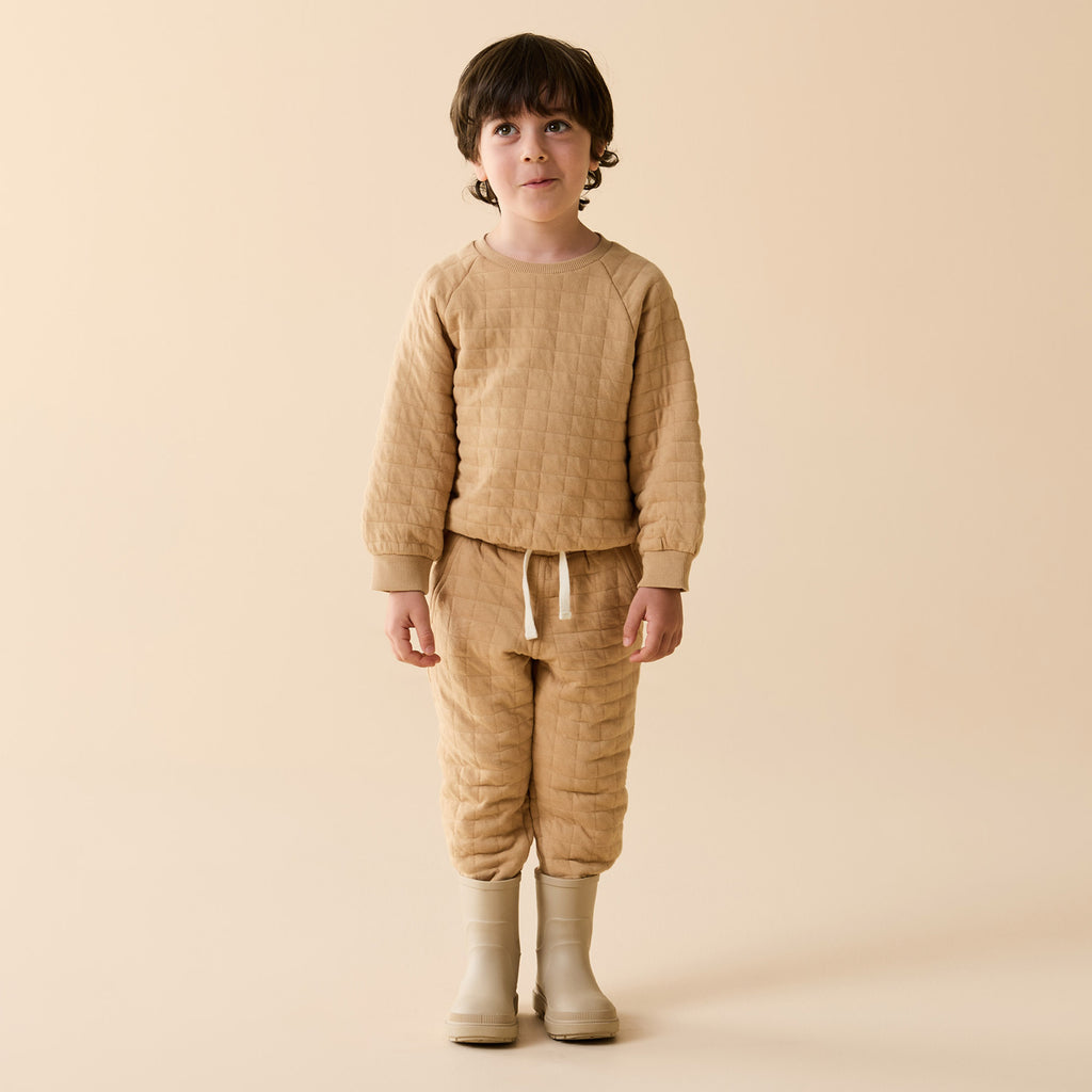 Wilson + Frenchy Honey Fawn Organic Quilted Sweat
