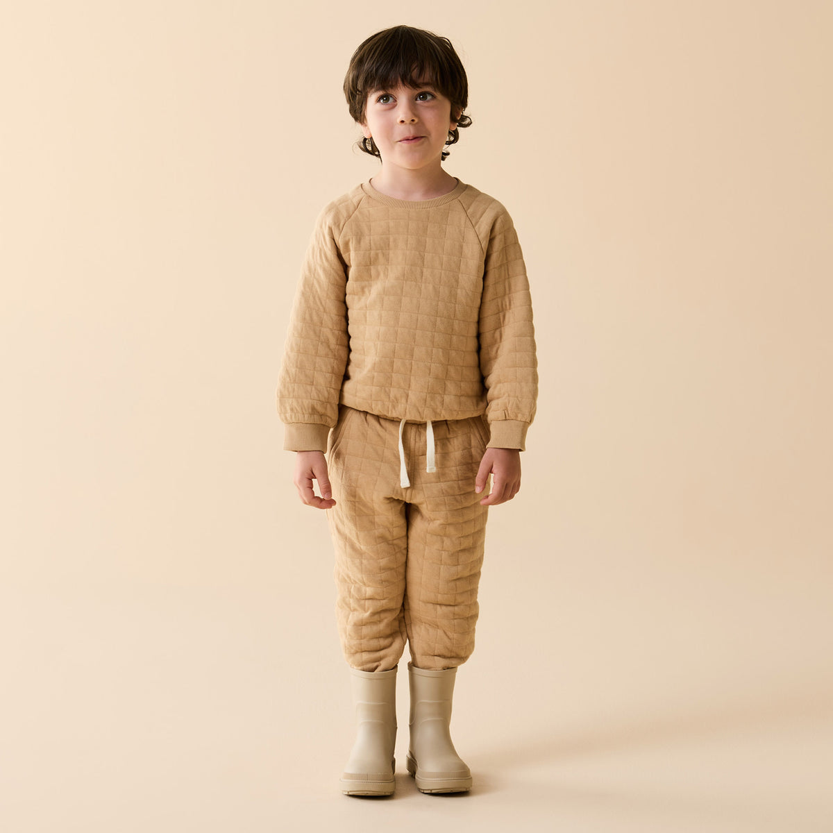 Wilson + Frenchy Honey Fawn Organic Quilted Sweat