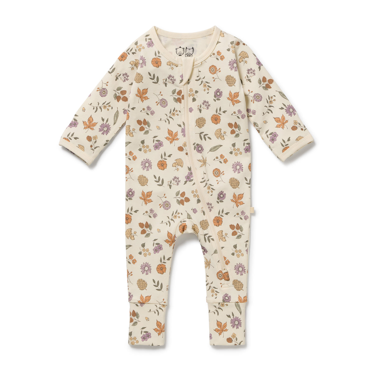 Wilson + Frenchy Maple Glow Organic Zipsuit with Feet