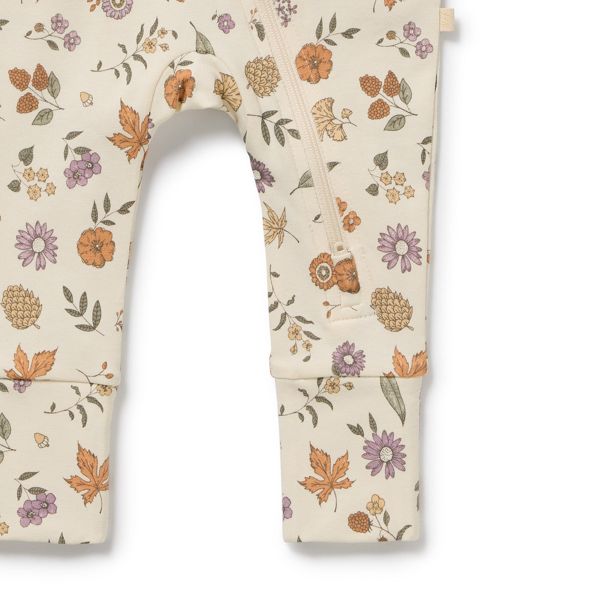 Wilson + Frenchy Maple Glow Organic Zipsuit with Feet