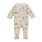 Wilson + Frenchy Foxglove Forest Organic Zipsuit with Feet