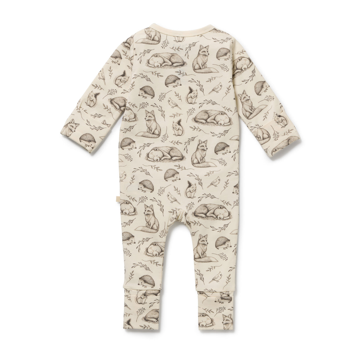 Wilson + Frenchy Foxglove Forest Organic Zipsuit with Feet