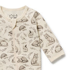 Wilson + Frenchy Foxglove Forest Organic Zipsuit with Feet