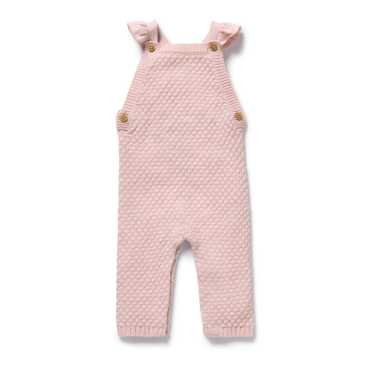 Wilson + Frenchy Marshmellow Organic Knitted Bubble Ruffle Overall