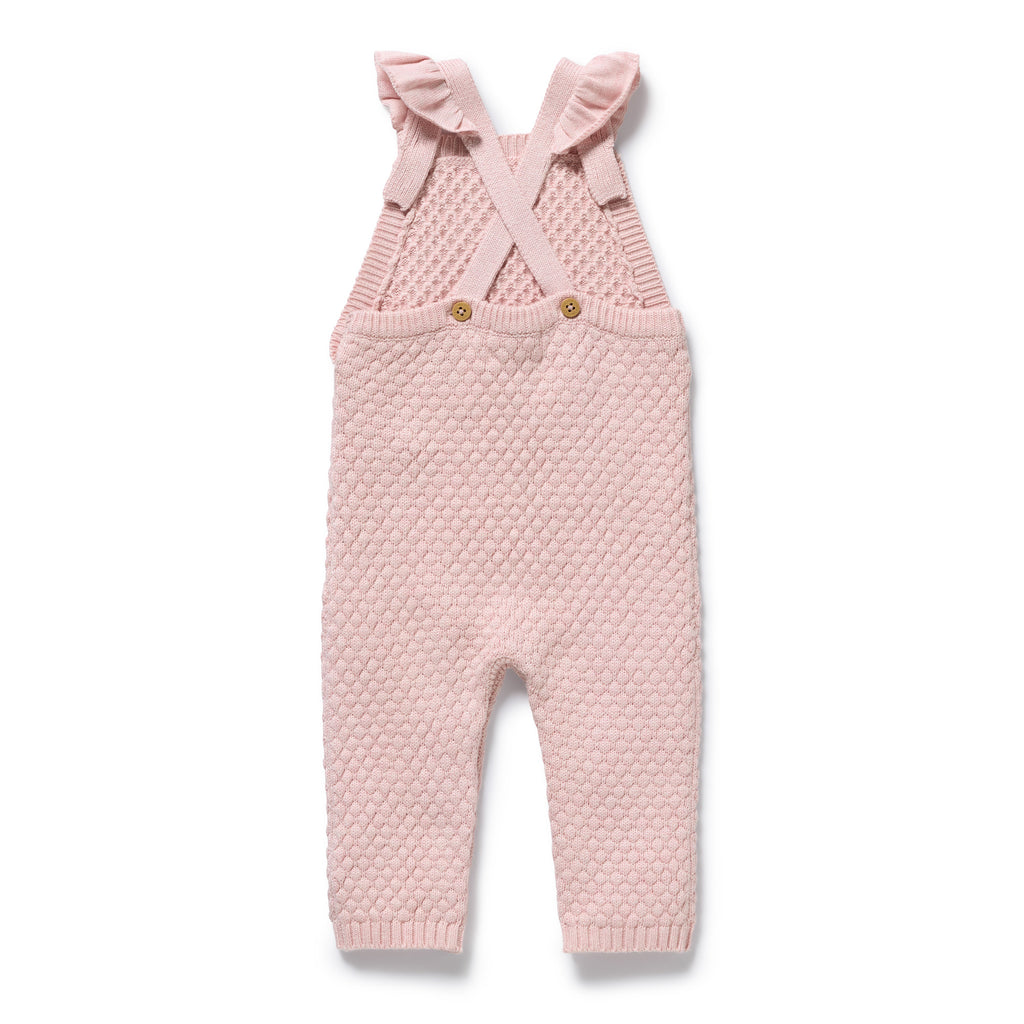 Wilson + Frenchy Marshmellow Organic Knitted Bubble Ruffle Overall