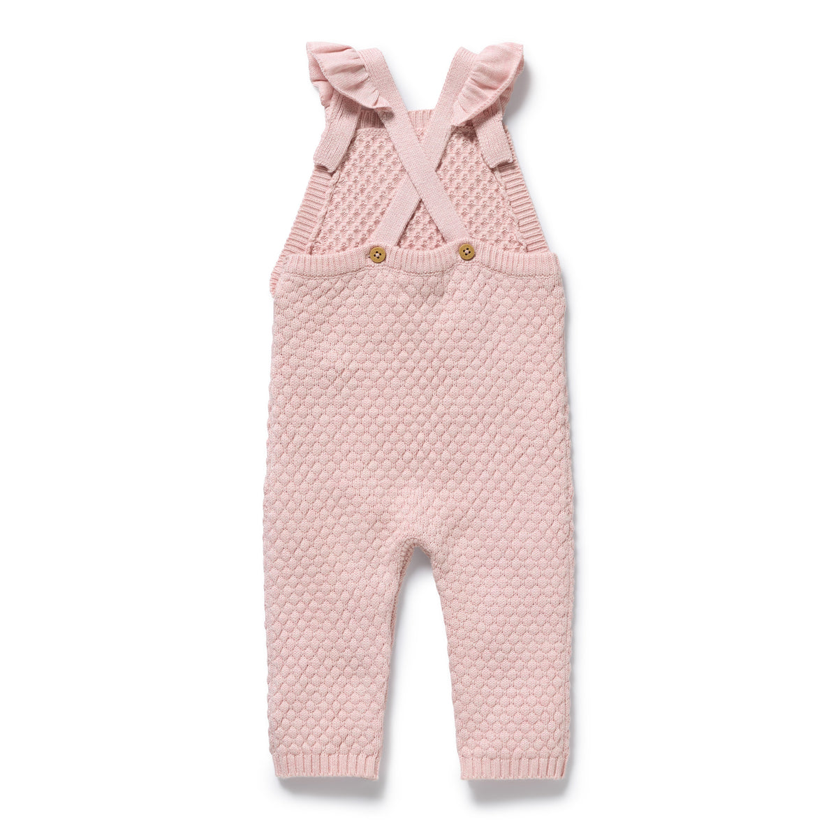 Wilson + Frenchy Marshmellow Organic Knitted Bubble Ruffle Overall