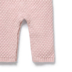 Wilson + Frenchy Marshmellow Organic Knitted Bubble Ruffle Overall