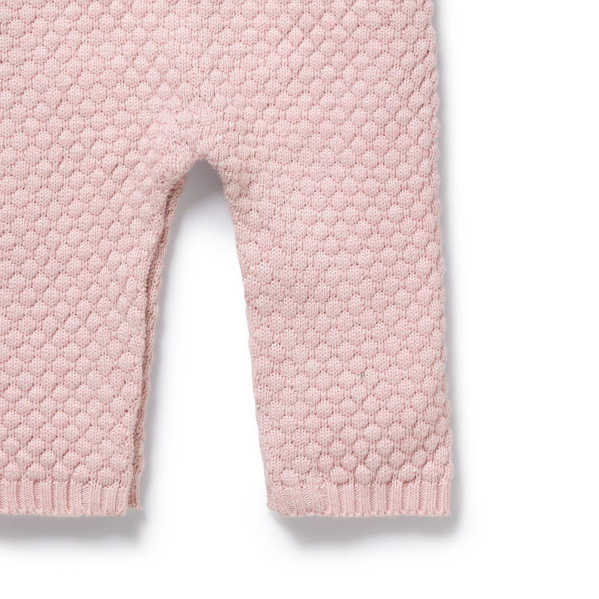 Wilson + Frenchy Marshmellow Organic Knitted Bubble Ruffle Overall