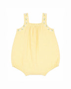 Bebe Libby Check Romper With Embleished Straps