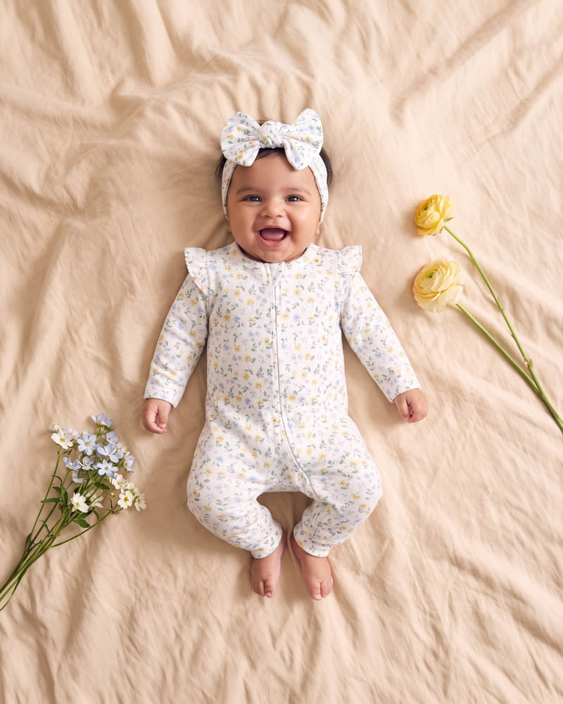Bebe Libby Organic Long Sleeve Zipsuit