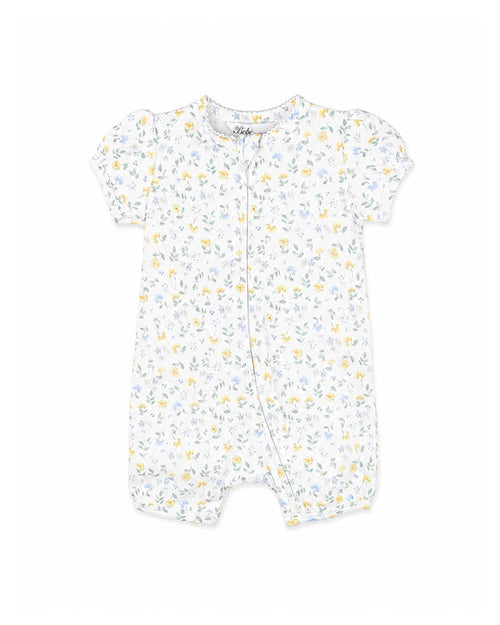 Bebe Libby Organic Short Sleeve Zip Romper