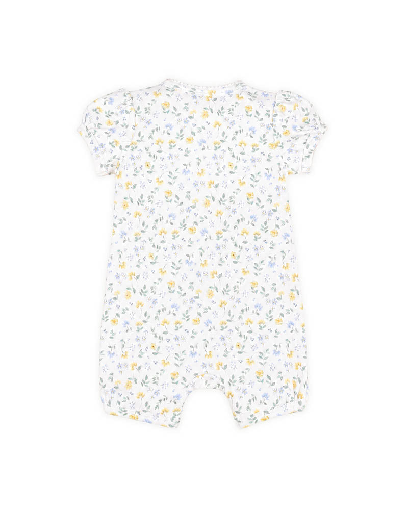 Bebe Libby Organic Short Sleeve Zip Romper