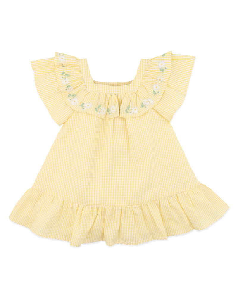Bebe Libby Check Dress With Embellishment I Yoke