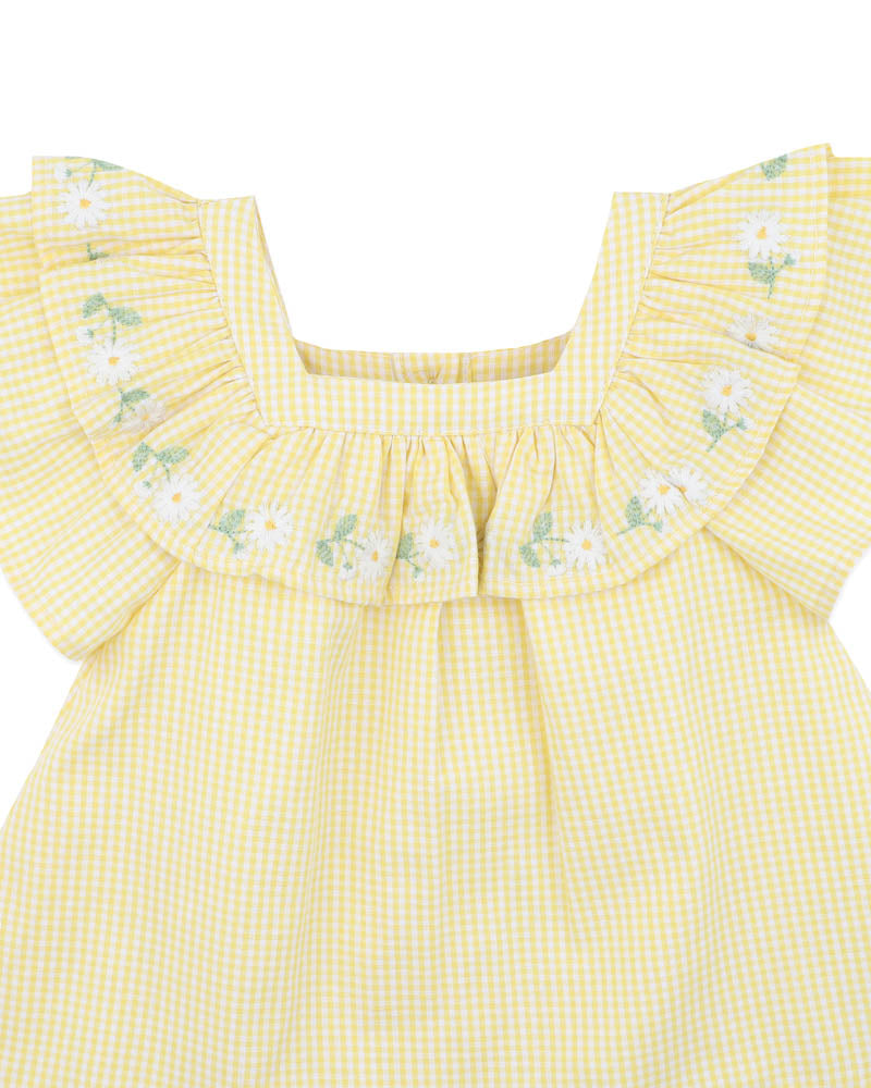Bebe Libby Check Dress With Embellishment I Yoke