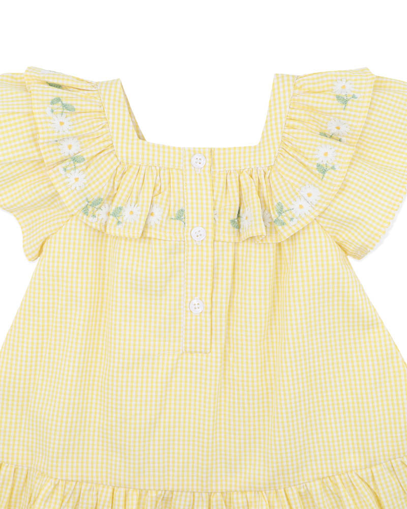 Bebe Libby Check Dress With Embellishment I Yoke