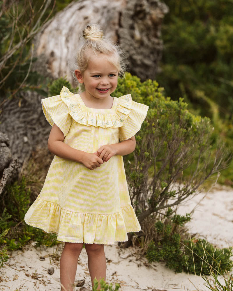 Bebe Libby Check Dress With Embellishment I Yoke