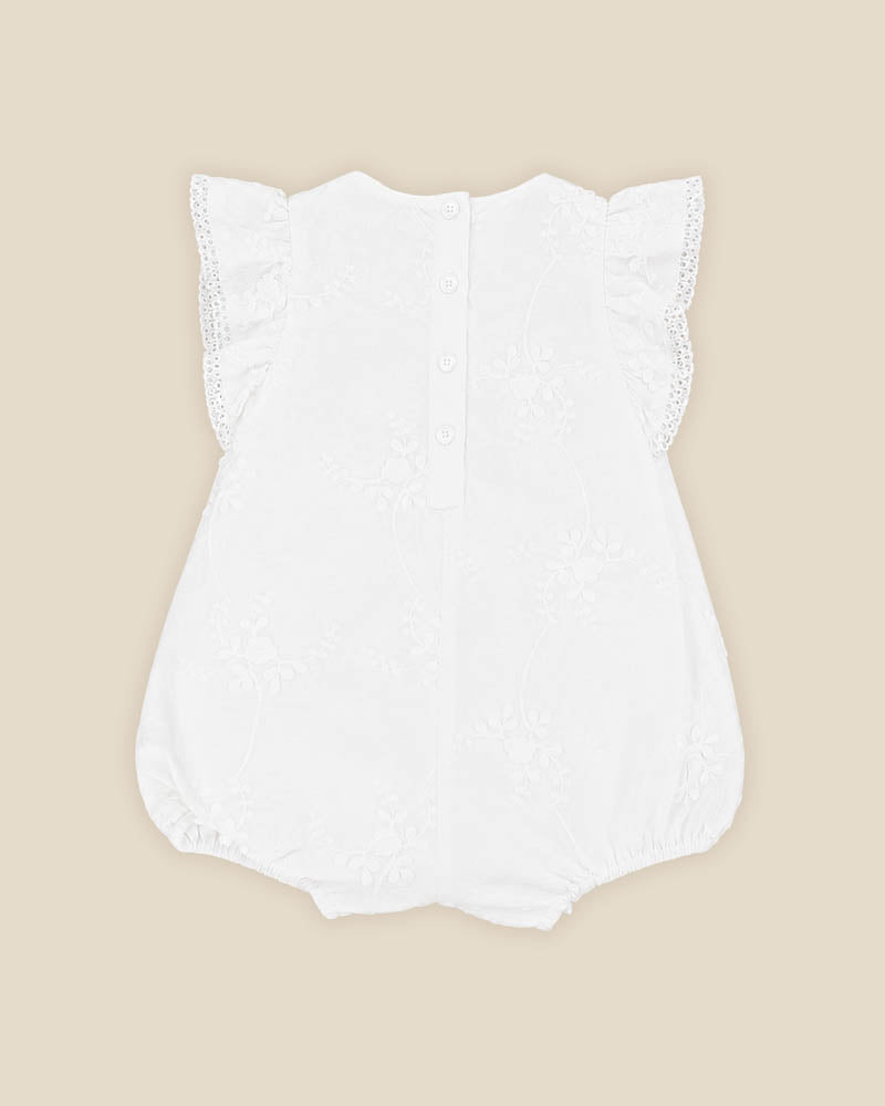 Bebe 3D Floral Embroidered Romper