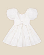 Bebe Puff Sleeve 3D Floral Emb Dress