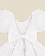 Bebe Puff Sleeve 3D Floral Emb Dress