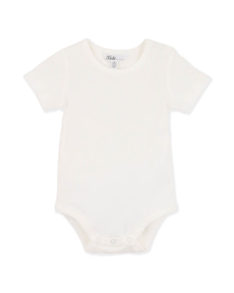 Bebe Plain Rib Bodysuit