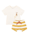 Bebe Sway Organic Wide Rib Shorts and Tee Set