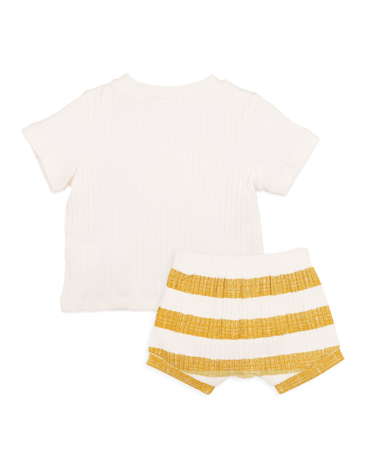 Bebe Sway Organic Wide Rib Shorts and Tee Set