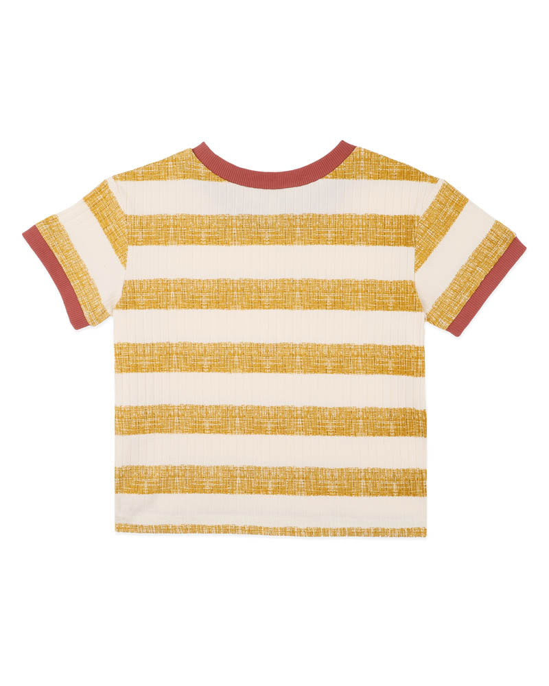 Bebe Sway Organic Stripe Wide Rib Tee