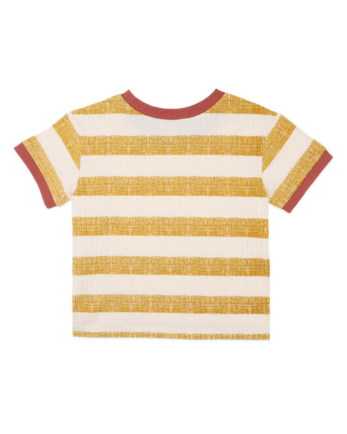 Bebe Sway Organic Stripe Wide Rib Tee
