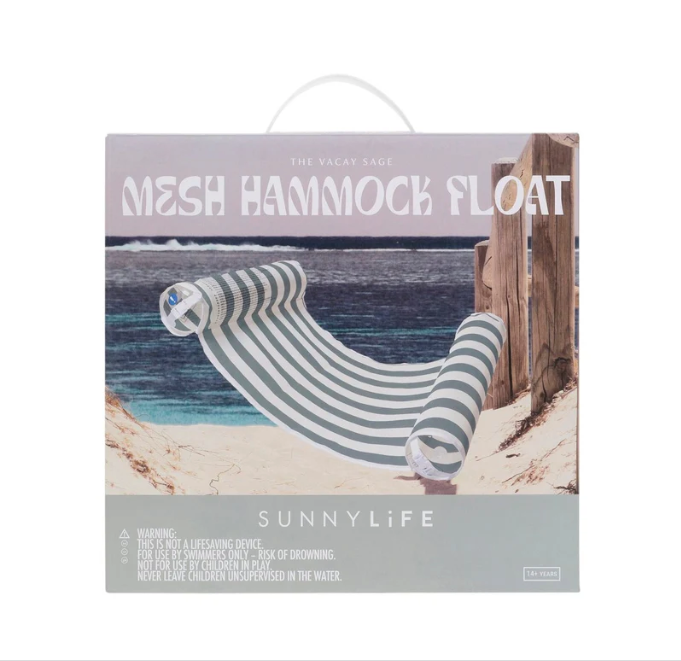 SUNNYLIFE I Mesh Hammock Float the Vacay I Sage