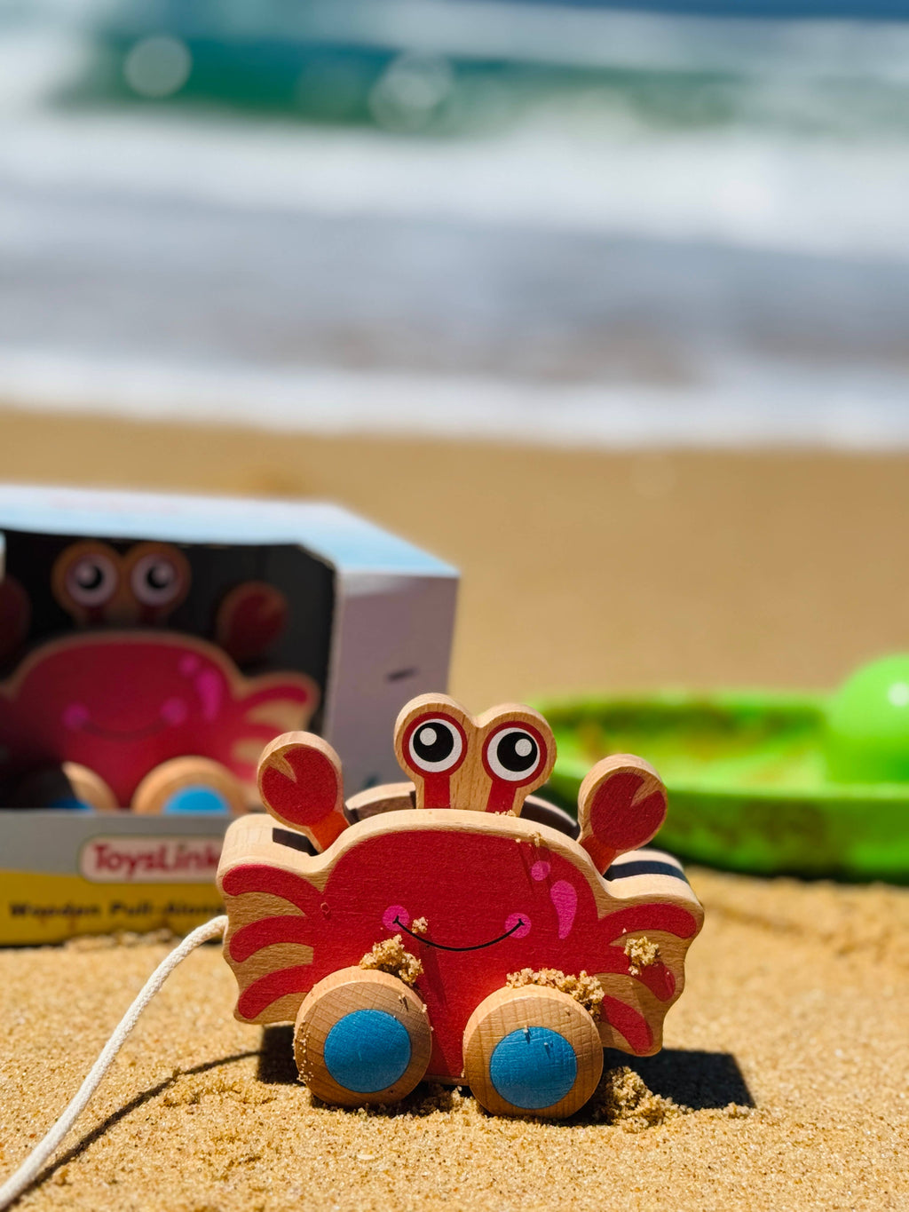 TOYSLINK I Wooden Pullalong Crab