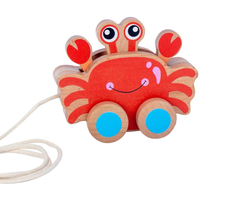 TOYSLINK I Wooden Pullalong Crab