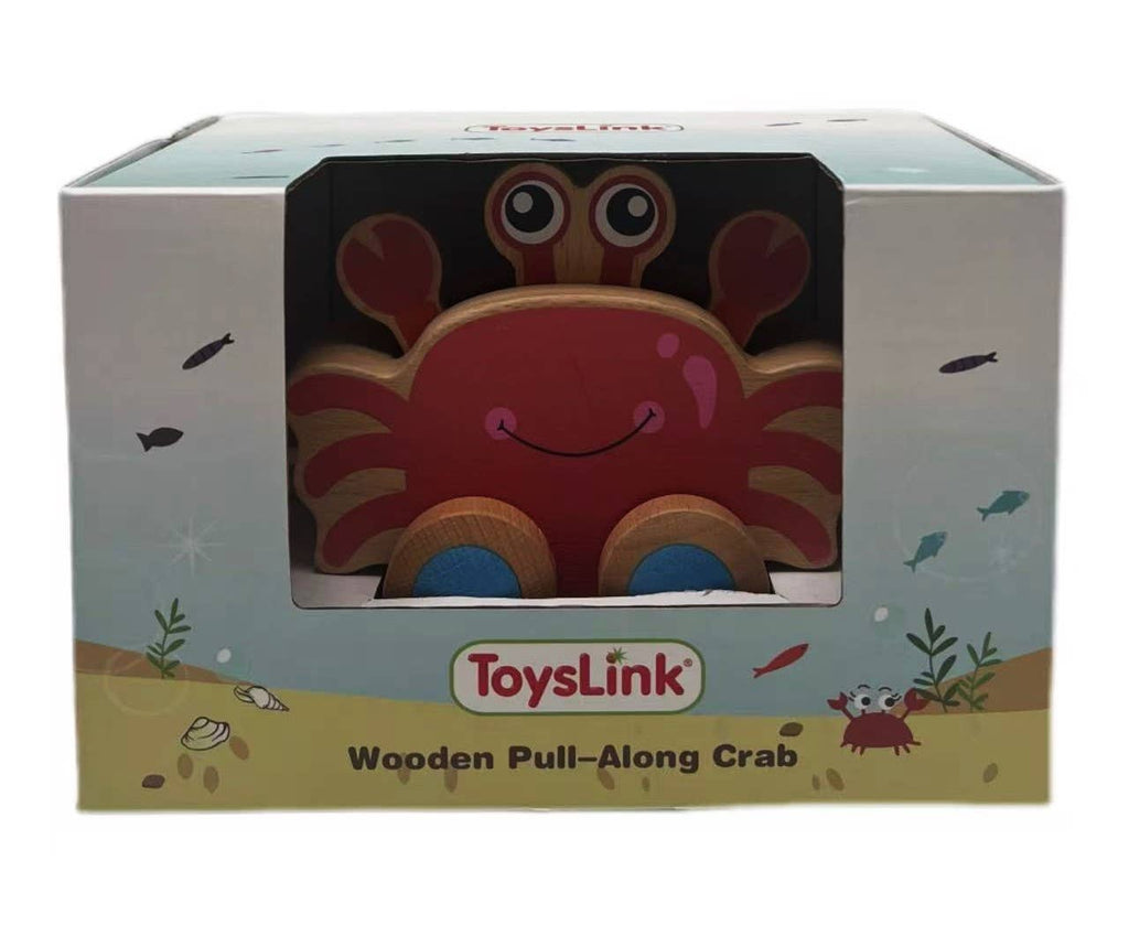 TOYSLINK I Wooden Pullalong Crab