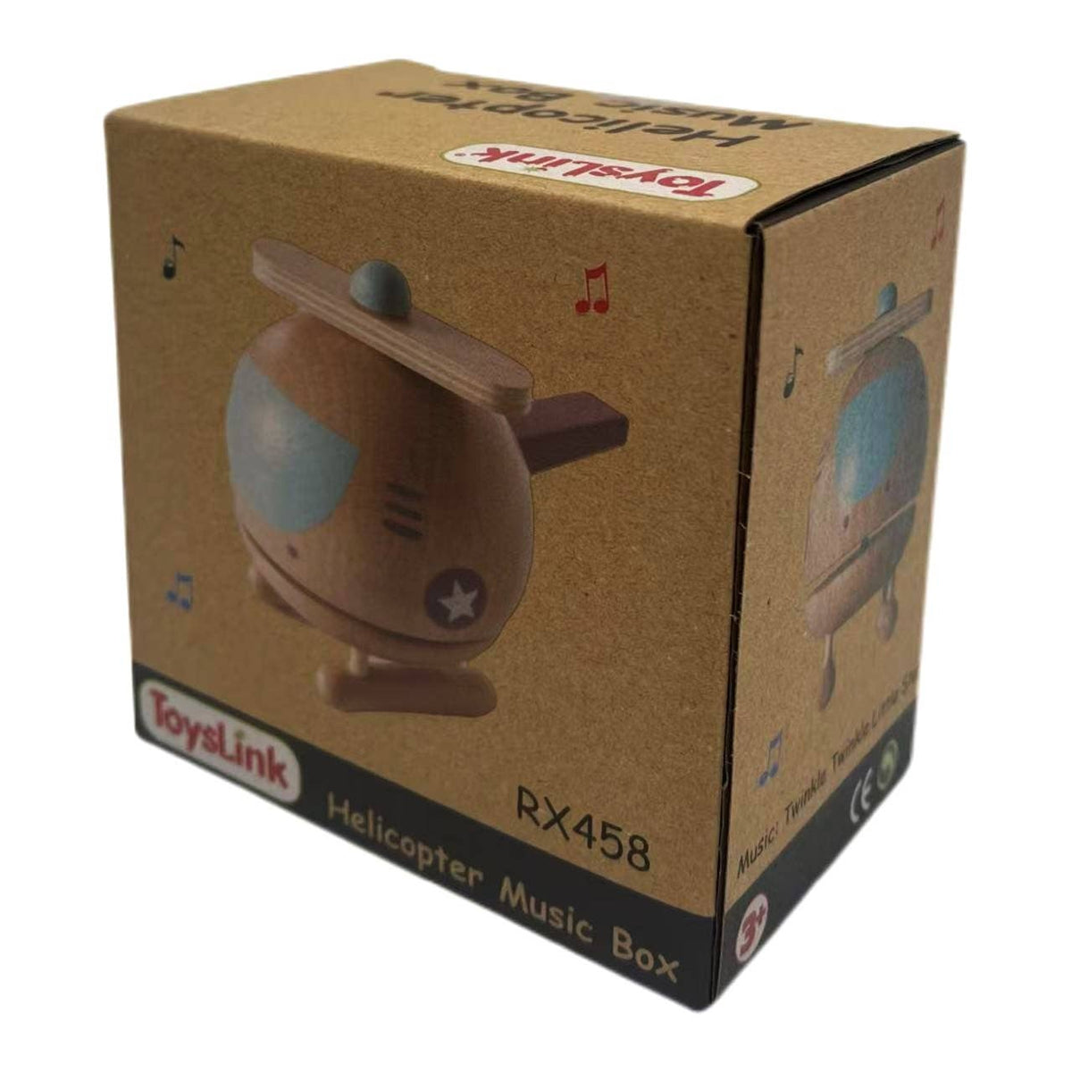 TOYSLINK I Wooden Helicopter Music Box