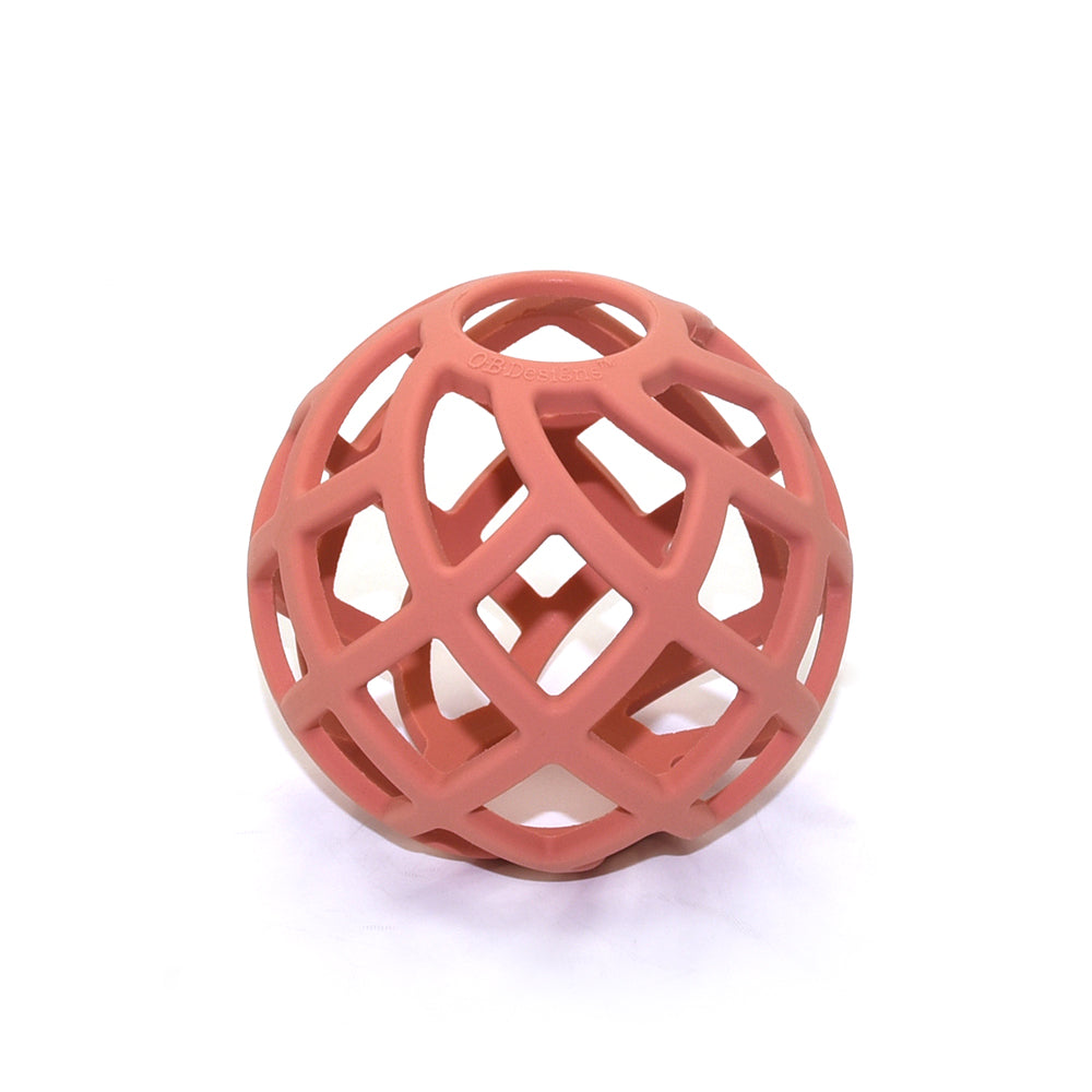 OB DESIGNS I Eco-Friendly Teether Ball Blush