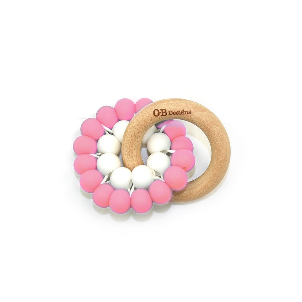 OB DESIGNS I Hot Pink Wooden Teether