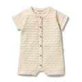 WILSON + FRENCHY I Milk Cloud Organic Knitted Chevron Growsuit