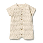 WILSON + FRENCHY I Milk Cloud Organic Knitted Chevron Growsuit