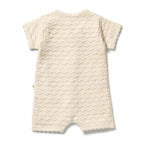 WILSON + FRENCHY I Milk Cloud Organic Knitted Chevron Growsuit