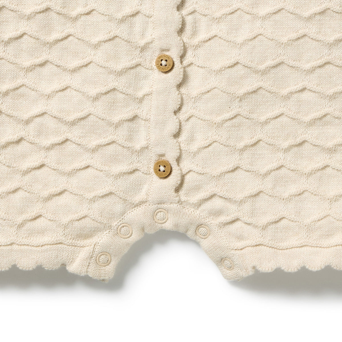 WILSON + FRENCHY I Milk Cloud Organic Knitted Chevron Growsuit